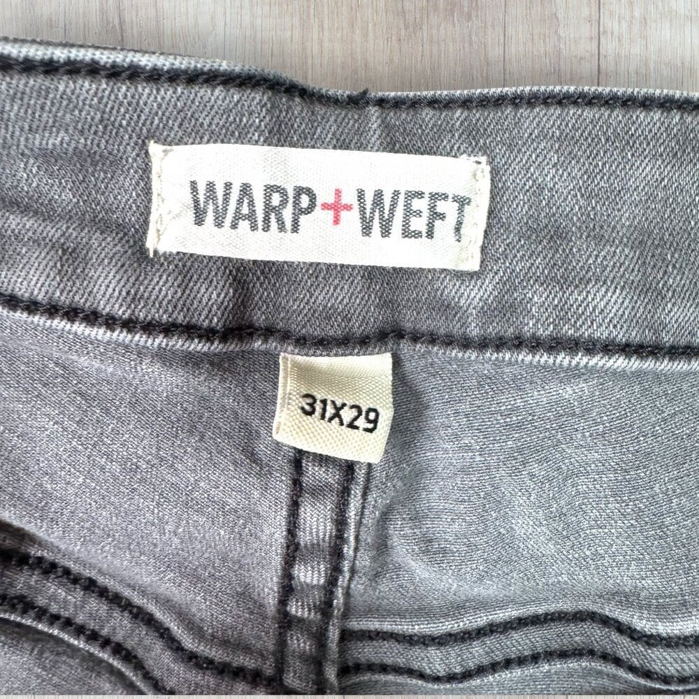WARP + WEFT JFK New York Skinny Fremont Gray Wash Stretch Denim Jeans 31 / 12 - Picture 2 of 7